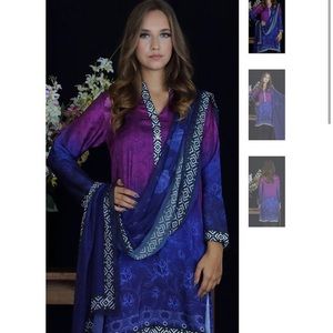 Large two piece Kurti set silk